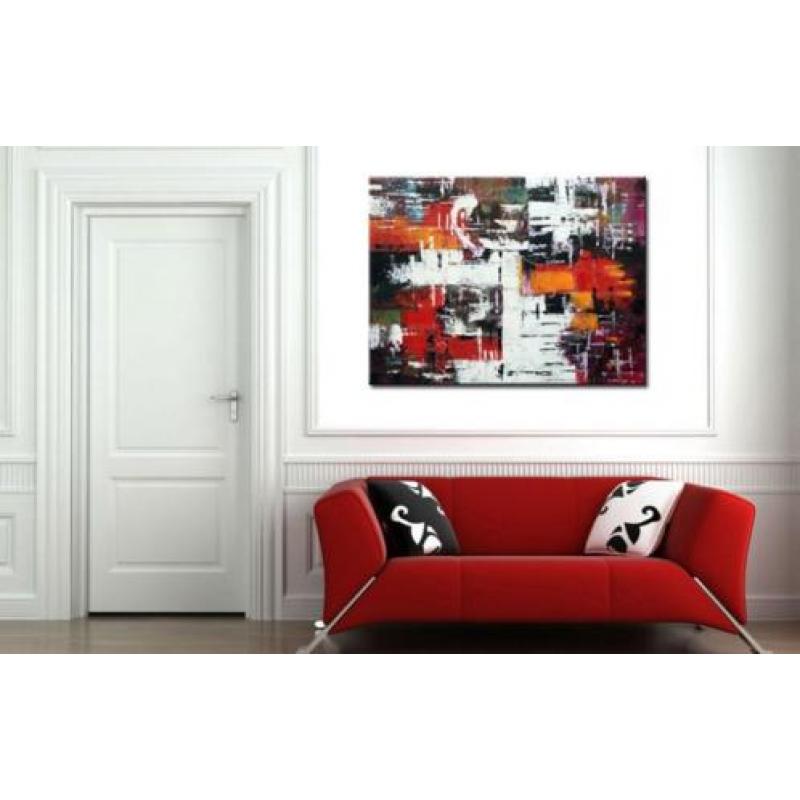 d896 Abstract modern olieverf schilderij 120x90cm
