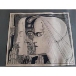 Tekening naar Jan Toorop