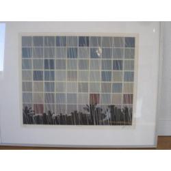 kunst J. Hendrix Modern mosaiek abstract lijst schilderij