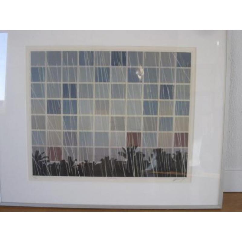 kunst J. Hendrix Modern mosaiek abstract lijst schilderij
