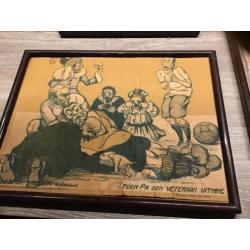 Oude tekeningen 1916 Sportkroniek,zijn Gesigneerd.
