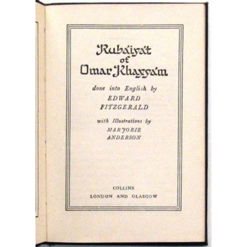 Rubaiyat (n.d.) Omar Khayyam - Marjorie Anderson (ill)