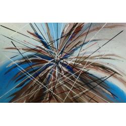 Mooi & nieuw handgeschilderd acryl schilderij / 70/70cm