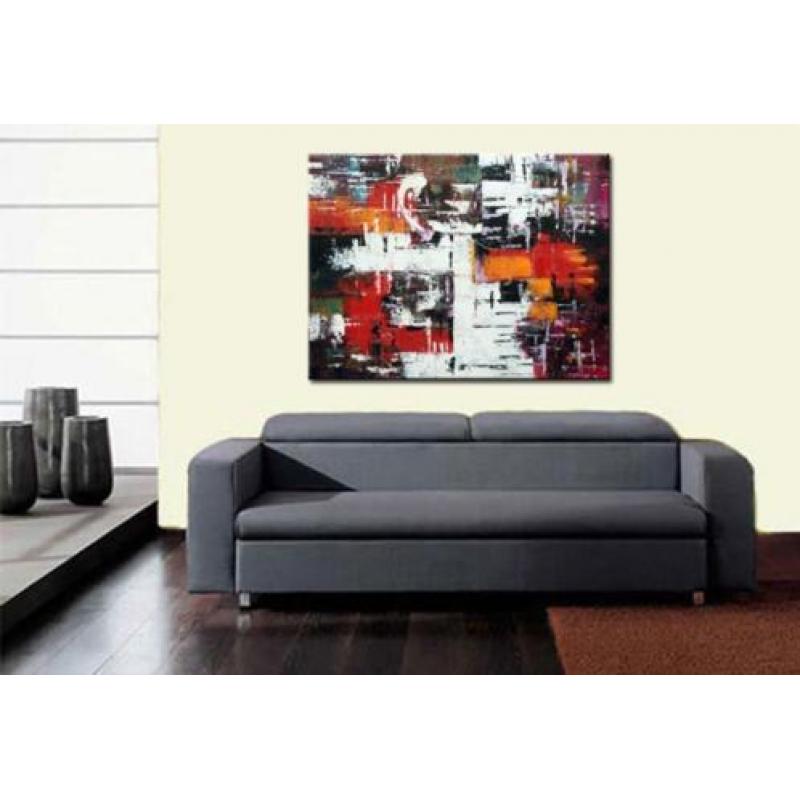 d896 Abstract modern olieverf schilderij 120x90cm