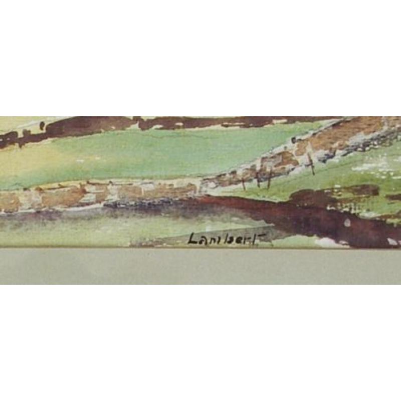 aquarel Lambert - landschap