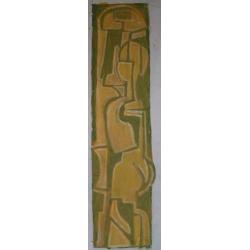 Hubert Bekman voorstudie sculptuur ontwerp 1960 bruinpaars
