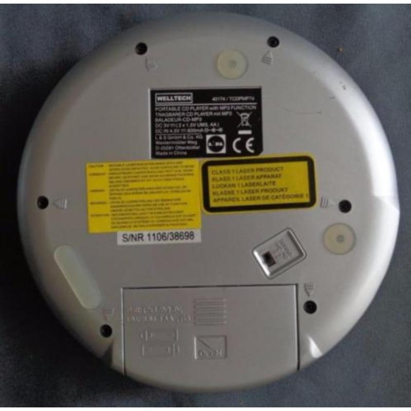 WELLTECH 40174 TCDPMP74 WALKMAN DISCMAN draagbare CD MP3 spe