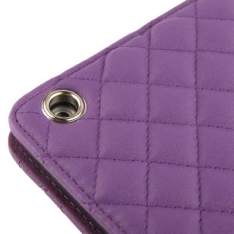 Paarse Ruit iPad 5 Air Hoes Case Cover