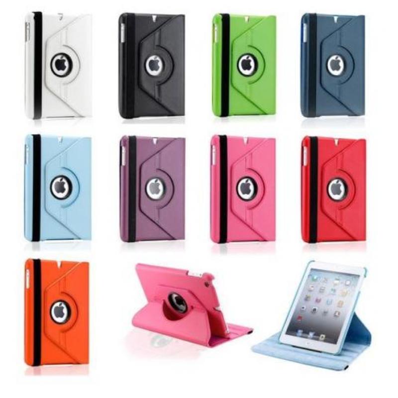 iPad 2017 (5e generatie) lederen hoes hoesje 360 graden case