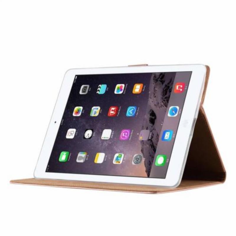 Ntech iPad 2 / 3 / 4 Rose Goud Booktype Kunstleer Hoesje Me