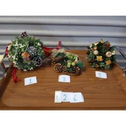 Kerststukjes, diverse, zie foto's