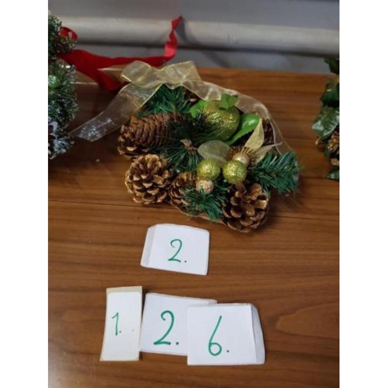 Kerststukjes, diverse, zie foto's