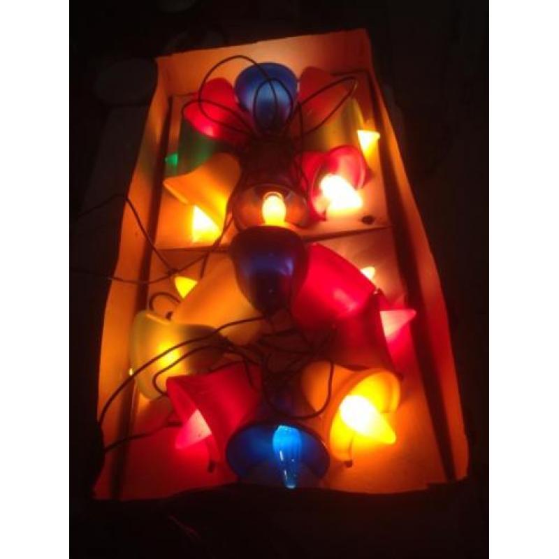 Oude antieke kerstlampjes kerstverlichting