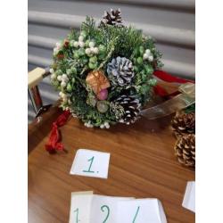 Kerststukjes, diverse, zie foto's