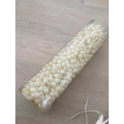 Kerstboom roomkleurige deco van glas incl.opbergbox