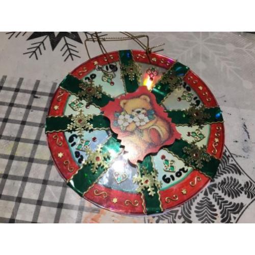 moole zelfgemakte cd kerstkaarten als hanger