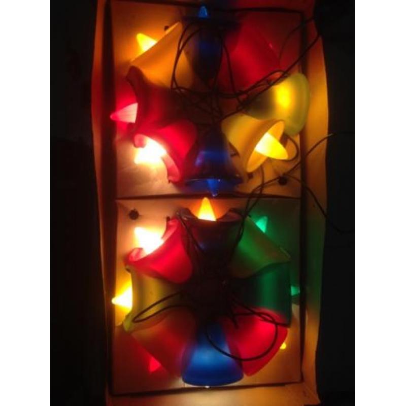 Oude antieke kerstlampjes kerstverlichting