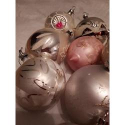 13 oude glazen kerstballen