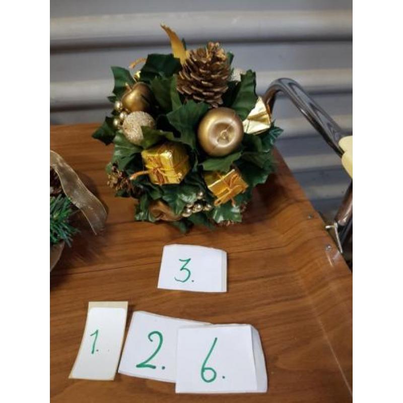 Kerststukjes, diverse, zie foto's