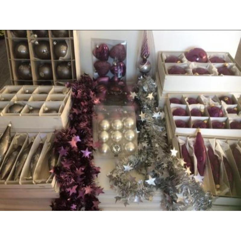 Complete set glazen kerstboomversiering