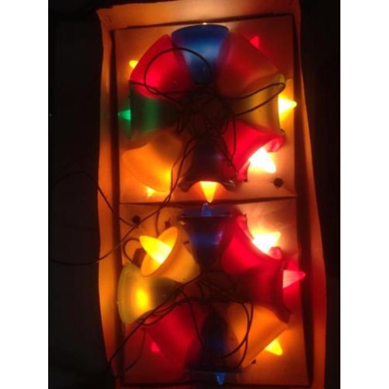 Oude antieke kerstlampjes kerstverlichting