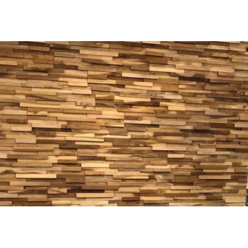 3D WOOD - houtstrips - wandbekleding - teakhout wandpanelen