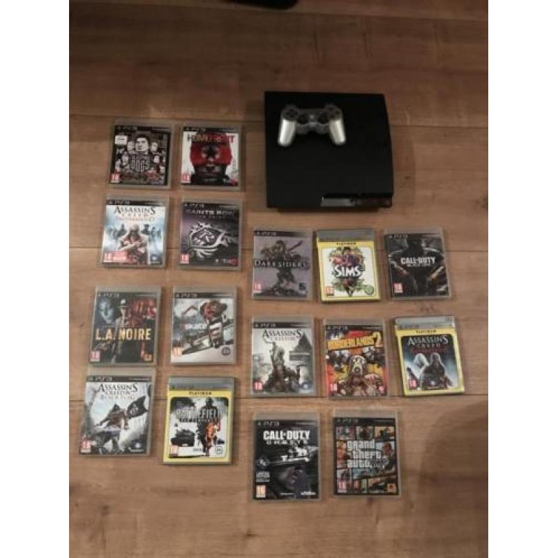 PlayStation 3 slim met 16 games!