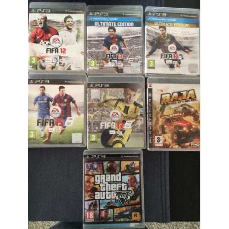 Playstation 3 + controller en 8 spellen