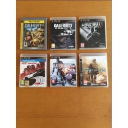 Playstation 3 + 4 controllers + 6 spellen