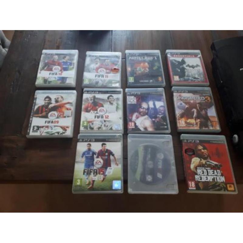 PlayStation 3 met controller en 11 games