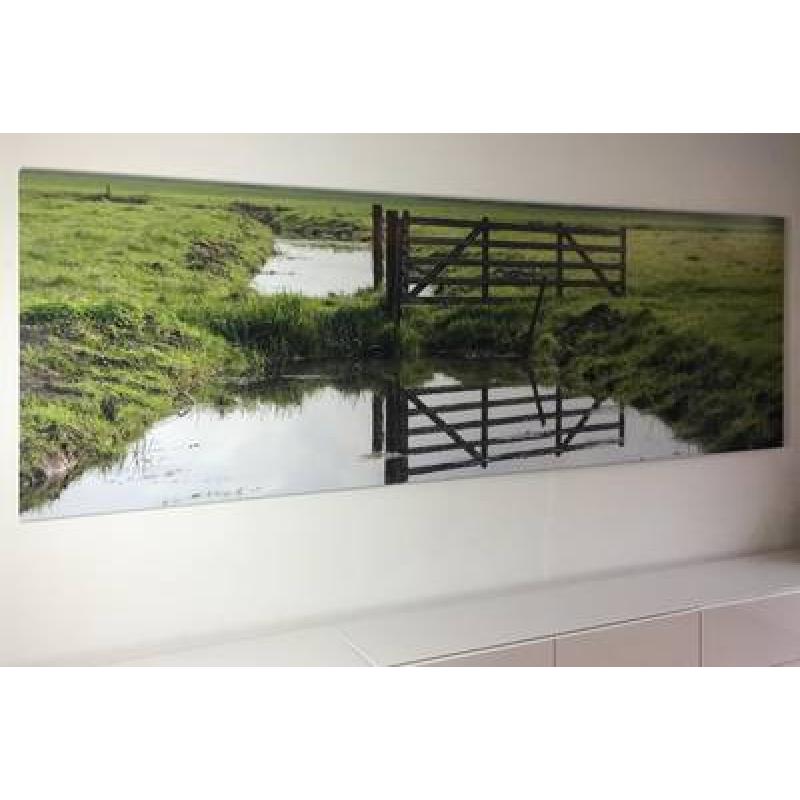 Foto verlijmd achter acrylaat 100x200 cm