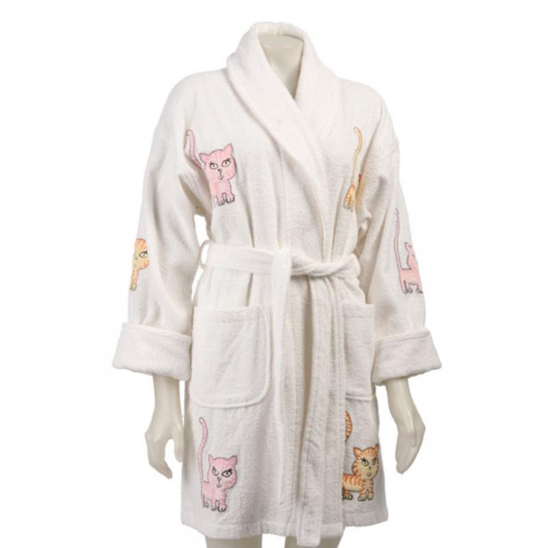 All over Cats / Dames badjas - One Size Kort