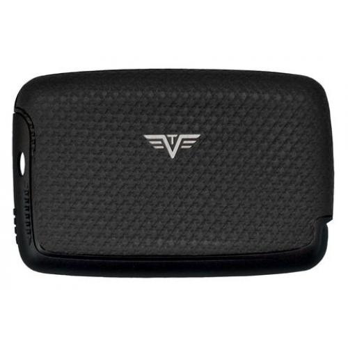 Tru Virtu Leather Card Case Carbon Black Tassel